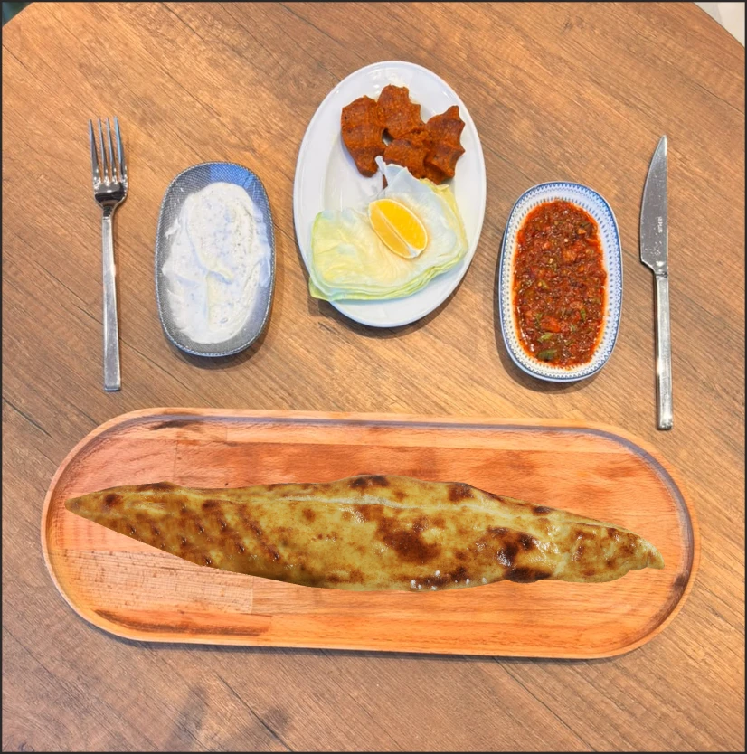 Kavurmalı pide  450